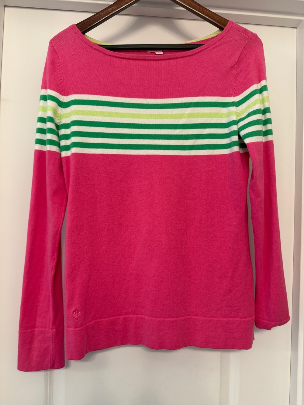 Lilly Pulitzer Pink with Lime Trim Knit Top